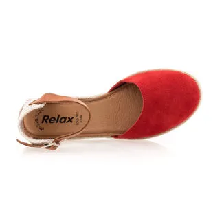 Relax Espadrilles / Semelles Corde Femme Rouge – Image 6