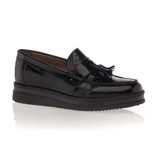 Diabolo Studio Mocassins / Chaussures Bateau Femme Noir – Image 2