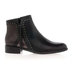 Color Block Boots / Bottines Femme Noir
