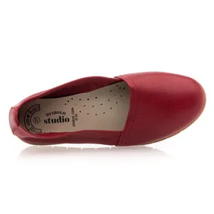 Diabolo Studio Mocassins / Chaussures Bateau Femme Rouge – Image 6