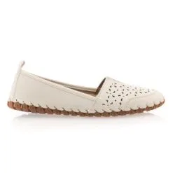 Selma Rose Mocassins / Chaussures Bateau Femme Blanc