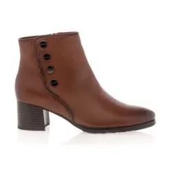 Color Block Boots / Bottines Femme Marron
