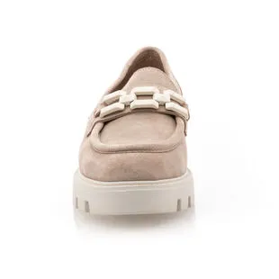 Free Monday Mocassins / Chaussures Bateau Femme Beige – Image 3
