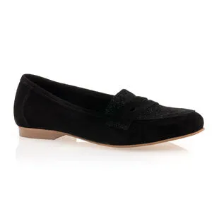 Les Fées De Bengale Mocassins / Chaussures Bateau Femme Noir – Image 2