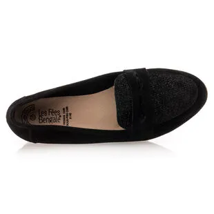 Les Fées De Bengale Mocassins / Chaussures Bateau Femme Noir – Image 6