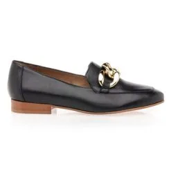 Nuit Platine Mocassins / Chaussures Bateau Femme Noir