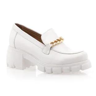 Free Monday Mocassins / Chaussures Bateau Femme Blanc – Image 2
