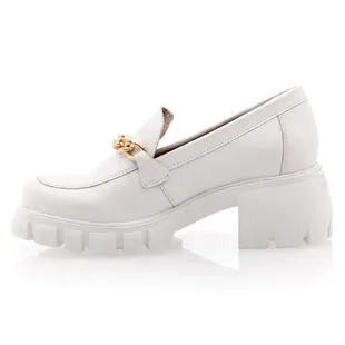 Free Monday Mocassins / Chaussures Bateau Femme Blanc – Image 4