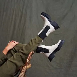 Fashion Victim Boots / Bottines Femme Beige – Image 2