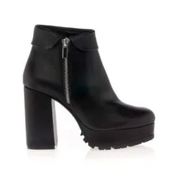 Vinyl Shoes Boots / Bottines Femme Noir