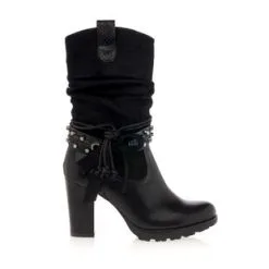Color Block Boots / Bottines Femme Noir