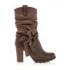 Color Block Boots / Bottines Femme Marron