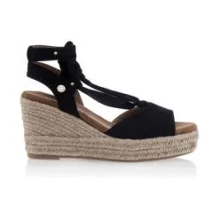 Refresh Espadrilles / Semelles Corde Femme Noir