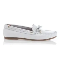 Simplement B Mocassins / Chaussures Bateau Femme Blanc